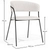 Buy Dining chair - Upholstered in Bouclé Fabric - Lona White 61149 - in the UK