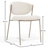 Buy Dining chair - Upholstered in Bouclé Fabric - Vara White 61150 at MyFaktory