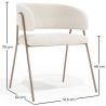 Buy Dining chair - Upholstered in Bouclé Fabric - Manar White 61152 in the United Kingdom