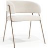 Buy Dining chair - Upholstered in Bouclé Fabric - Manar White 61152 in the United Kingdom