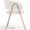 Buy Dining chair - Upholstered in Bouclé Fabric - Manar White 61152 - in the UK