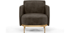 Buy Designer Armchair - Upholstered in Velvet - Hynu Taupe 60689 - in the UK