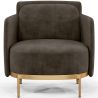 Buy Designer Armchair - Upholstered in Velvet - Hynu Taupe 60689 - in the UK