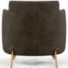 Buy Designer Armchair - Upholstered in Velvet - Hynu Taupe 60689 in the United Kingdom
