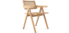 Buy Dining Chair in Cane Rattan - with Armrests - Leru Natural wood 61162 at MyFaktory