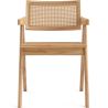 Buy Dining Chair in Cane Rattan - with Armrests - Leru Natural wood 61162 - in the UK