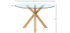 Buy Round Dining Table - 120CM - Glass - Ebra Natural 61163 - prices