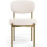 Buy Dining Chair - Upholstered in Bouclé Fabric - Ara White 61165 - in the UK