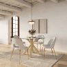 Buy Dining Chair - Upholstered in Bouclé Fabric - Maeve White 61167 in the United Kingdom