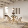 Buy Dining Chair - Upholstered in Velvet - Maeve Cream 61168 in the United Kingdom