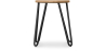 Buy Hairpin Stool - 42cm - Light wood and metal Fuchsia 61217 - prices