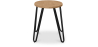 Buy Hairpin Stool - 42cm - Light wood and metal Fuchsia 61217 at MyFaktory