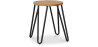Buy Hairpin Stool - 42cm - Light wood and metal Fuchsia 61217 in the United Kingdom