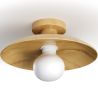 Buy Ceiling Lamp - Wooden Wall Light - Goodman Natural 60675 - in the UK