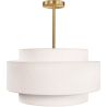 Buy Ceiling Pendant Lamp - Fabric Shade - Gerbu Aged Gold 60680 - in the UK