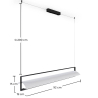 Buy Pendant Lamp Horizontal LED Bar - Gress Black 61233 at MyFaktory