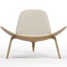 Buy Designer armchair - Scandinavian armchair - Boucle upholstery - Luna White 61247 - in the UK