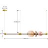 Buy Crystal Pendant Lamp - LED - Banton 100 CM Pink 61255 - in the UK