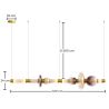 Buy Crystal Pendant Lamp - LED - Banton 120 CM Multicolour 61256 - prices