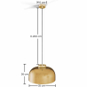 Buy Crystal Pendant Lamp - Modern Design - Monai Amber 61266 - in the UK