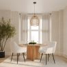 Buy Dining Chair with Armrests - Upholstered in Premium Bouclé - Carrol White 61267 in the United Kingdom