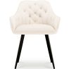 Buy Dining Chair with Armrests - Upholstered in Premium Bouclé - Carrol White 61267 - in the UK