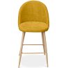Buy Fabric Upholstered Stool - Scandinavian Design - 66cm - Bennett Yellow 61276 in the United Kingdom