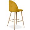 Buy Fabric Upholstered Stool - Scandinavian Design - 66cm - Bennett Yellow 61276 with a guarantee