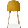 Buy Fabric Upholstered Stool - Scandinavian Design - 66cm - Bennett Yellow 61276 - in the UK