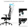 Buy Ergonomic Office Chair with Wheels and Armrests - Sembra Black 61280 in the United Kingdom