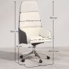 Buy Ergonomic Office Chair with Wheels and Armrests - Vista White 61283 in the United Kingdom