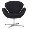 Buy Armchair with armrests - Fabric upholstery - Svinia Black 13662 - in the UK