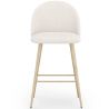 Buy Stool Upholstered in Bouclé Fabric - Scandinavian Design - 66cm - Bennett White 61285 - in the UK