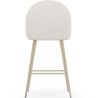 Buy Stool Upholstered in Bouclé Fabric - Scandinavian Design - 66cm - Bennett White 61285 in the United Kingdom