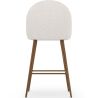 Buy Stool Upholstered in Bouclé Fabric - Scandinavian Design - 66cm - Bennett White 61286 in the United Kingdom