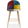 Buy Patchwork Upholstered Stool - Scandinavian Style - 66cm - Bennett Multicolour 61289 - in the UK