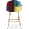 Buy Patchwork Upholstered Stool - Scandinavian Style - 66cm - Bennett Multicolour 61289 in the United Kingdom