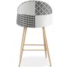 Buy Patchwork Upholstered Stool - Scandinavian Style - Black and White - 66cm -  Bennett White / Black 61291 in the United Kingdom