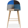 Buy Patchwork Upholstered Stool - Scandinavian Style - 66cm - Bennett Multicolour 61294 - in the UK