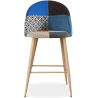 Buy Patchwork Upholstered Stool - Scandinavian Style - 66cm - Bennett Multicolour 61294 - in the UK