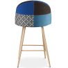 Buy Patchwork Upholstered Stool - Scandinavian Style - 66cm - Bennett Multicolour 61294 in the United Kingdom