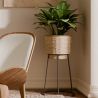 Buy Round Floor Planter - Boho Style - Rustico Natural 61244 in the United Kingdom