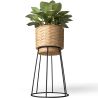 Buy Round Floor Planter - Boho Style - Rustico Natural 61244 at MyFaktory