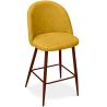 Buy Fabric Upholstered Stool - Scandinavian Design - 66cm- Bennett Yellow 61284 in the United Kingdom