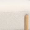 Buy Upholstered Bouclé Bench - Round White 61250 - in the UK