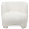 Buy  Upholstered Armchair - Bouclé Fabric Lounge Chair - Janko White 61296 - in the UK
