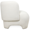 Buy  Upholstered Armchair - Bouclé Fabric Lounge Chair - Janko White 61296 home delivery