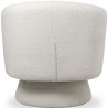 Buy Armchair Upholstered in Bouclé Fabric - Curved Design - Lilo White 61304 in the United Kingdom