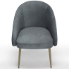 Buy Design Armchair - Upholstered in Velvet - Golden leg - Cenai Light grey 61336 home delivery