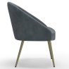 Buy Design Armchair - Upholstered in Velvet - Golden leg - Cenai Light grey 61336 with a guarantee